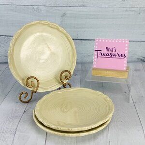 Tracy Porter THE OCTAVIA HILL COLLECTION Solid Cream Salad Lunch Plates Set of 3